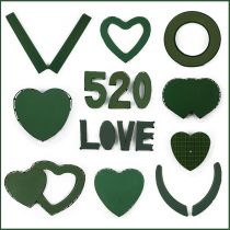 Make-up flower material Wedding car flower mud suction cup peach heart hollow letter flower mud wedding car decoration supplies with flower mud suction cup