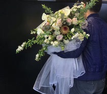 Make-up flower material Crystal fairy yarn wedding yarn snow gauze hard gauze veil mantle bouquet flower packaging material mesh yarn