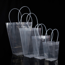 Makeup Flowers Ingredients Ins Transparent Fresh Flowers Gift Bags Handbags Accompanied By Hand Bag Cake Dessert Square Flower Bouquet Bags
