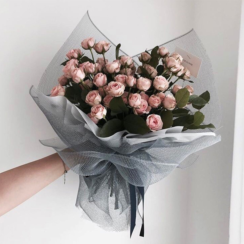 Vegan Yarn Flower Art Mesh Yarn Flower Wrapping Paper Flower Shop Floral Flower Art Diy Small Fragrant Wind Bouquet Packaging Material Batch