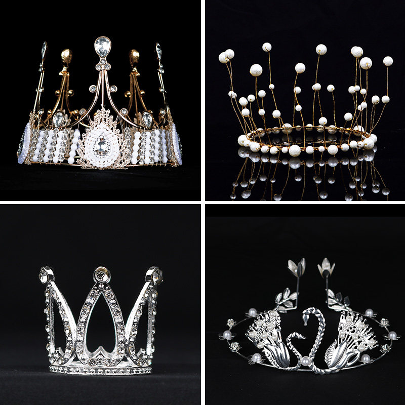 Pearl Crown Children's Head Accessories Festival Props Online Red Birthday Present Flowers Cake Decorative materials Handmade DIY
