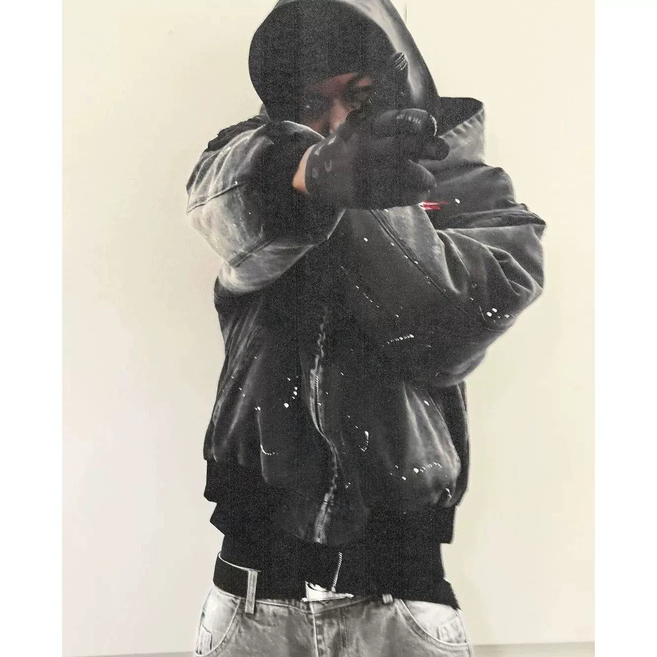 Винтажная куртка Divin с износостойкой обработкой, Zipper Hoodie Y2K, мужская, рок-стиль