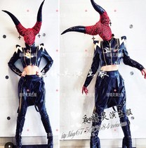 Night Elf plays out GOGO Halloween Makeup Prom Lace Horn Exaggerated Head Accessories to Party Props