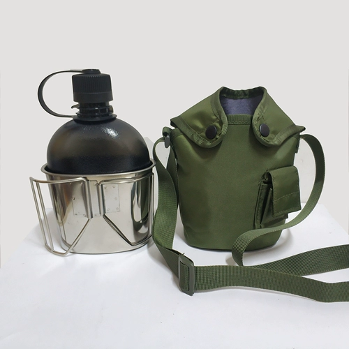 Вместительный и большой спортивный ланч-бокс со стаканом из нержавеющей стали, портативная посуда, чайник, черный орел