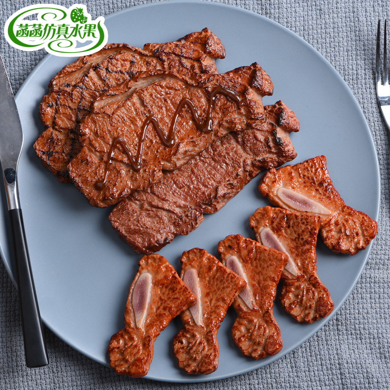 Simulation steak fake food model Western decoration props Food toys fake food restaurant food