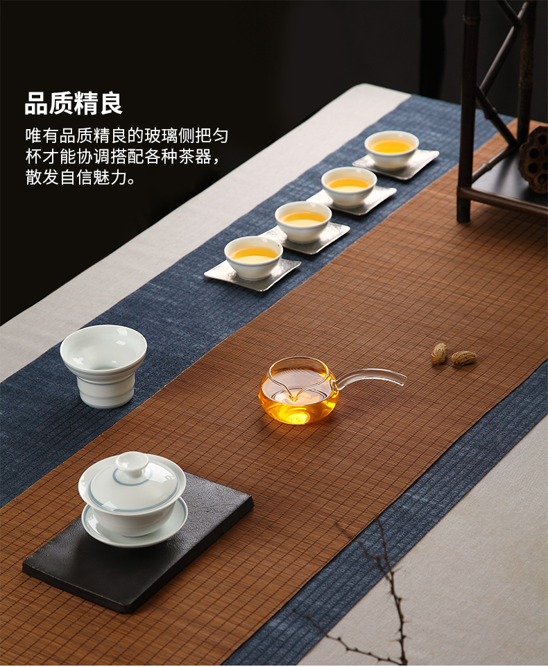 ZuoMing male right is heat - resistant glass cup with the single transparent narrow creative side the thickening points fair keller of tea