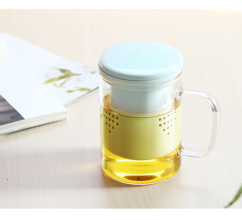 ZuoMing right implement separation of tea tea glass tank filter office high - temperature water glass cups