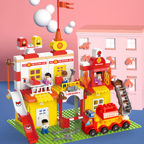 Building blocks Lego City Series Engineering Car boys Childrens Police Department Aircraft Fire Department Car assembly Puzzle Toys
