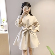 Thu đông 2018 thời trang mới phiên bản Hàn Quốc của những chiếc váy thắt lưng nữ màu sắc tinh khiết