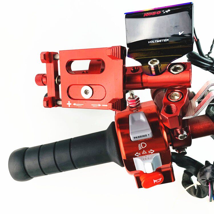 Electric scooter navigation mobile phone bracket extension pole locomotive special electric bicycle multi-function car navigation CNC bracket