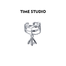 TIME Small Crowdless Earbuthless Earbone Clip Personality Fashion Pure Silver Hanging Earrings Earrings Earrings With High Superior Sense