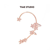 TIME original without earhole S925 silver gilded with painless ear clip ear hanging designers full ear decoration single only