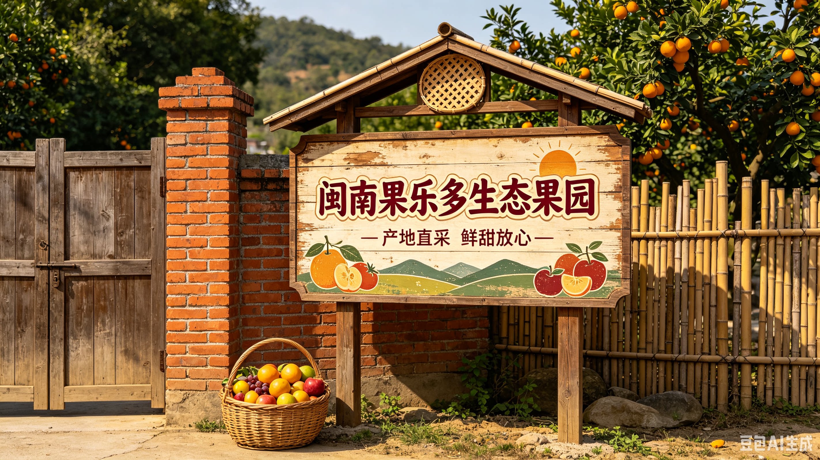 闽南果多乐生态农场的LOGO