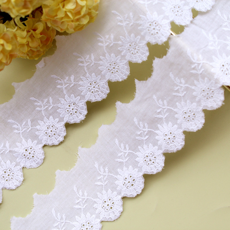 Handmade diy clothing lace accessories 113566 high-quality cotton embroidery lace collar accessories width 6cm