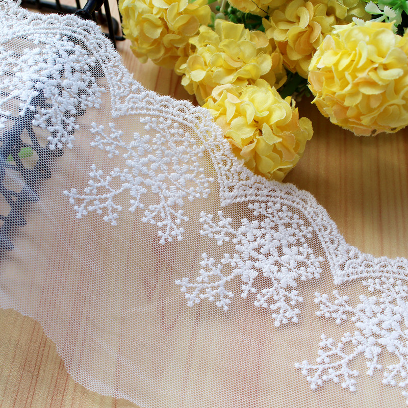 Hot selling handmade diy clothing lace accessories Korean version of pure cotton mesh embroidery lace lace sofa curtain decoration