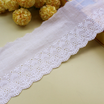 Hot sale rice white cotton cloth embroidery lace accessories handmade diy childrens wear collar skirt cloth lace material 11cm