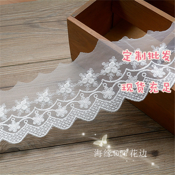 Boutique Haiyuan diy handmade accessories 1042519 pure cotton clothing skirt decoration lace material width 8cm