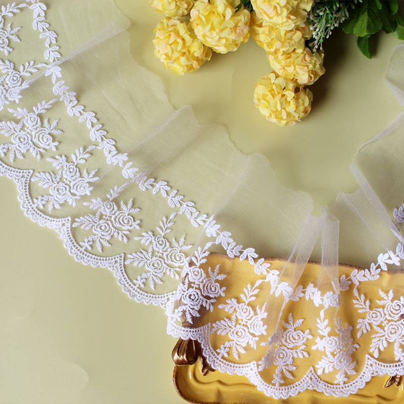 European retro cotton net flower embroidery lace lace handmade diy clothing accessories skirt curtain sofa fabric