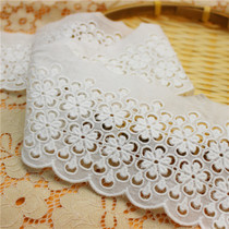 Beige White Hollow cotton embroidery three-dimensional small flower lace handmade diy clothing skirt fabric lace accessories