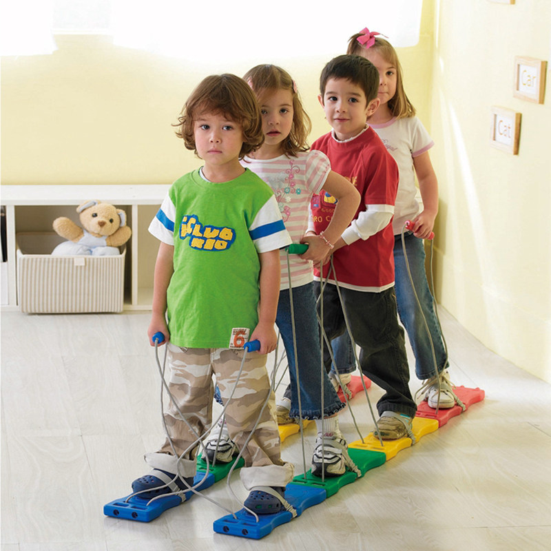 Kindergarten Children Synced Shoes Props Adults Team Expansion Sports Walking Shoes Play Kids JICA