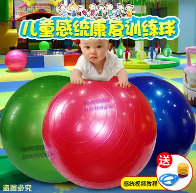 Kindergarten children's fitness yoga ball thickened explosion-proof inflatable jumping ball Pat Ball Baby training big ball toy
