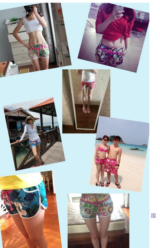 Ưu đãi đặc biệt giải phóng mặt bằng ROXY thêu nhanh quần nữ nóng quần short quần đi biển đi nghỉ mát lướt sóng suối nước nóng quần đôi đi biển