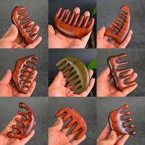 Wide tooth wood comb scalp massage comb green sandalwood comb comfortable massage easy to carry
