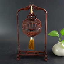 New design red lantern grasshopper cage handmade mahogany grasshopper cage holiday new year tie mouth cage
