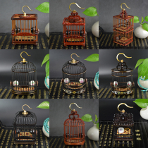 Grasshopper cage mahogany solid wood pure copper hook classic grasshopper cage handmade crafts decoration gift