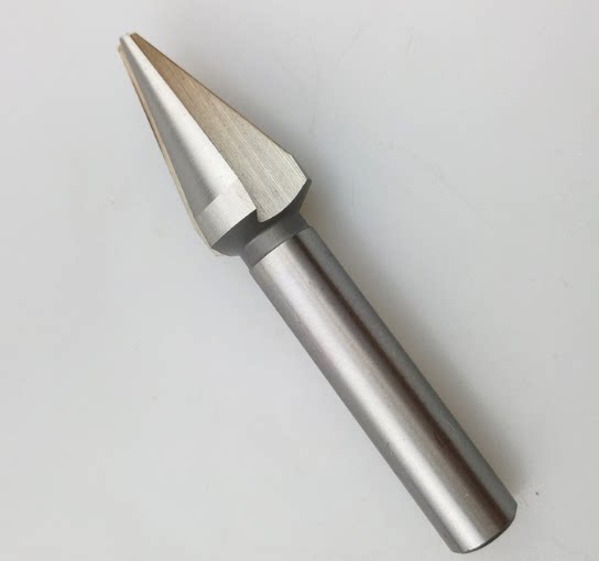 Straight handle chamfering knife high-speed mesh HSS bilateral three-edged trimming knife reaming knife unilateral 15°14-16 5*30 degree