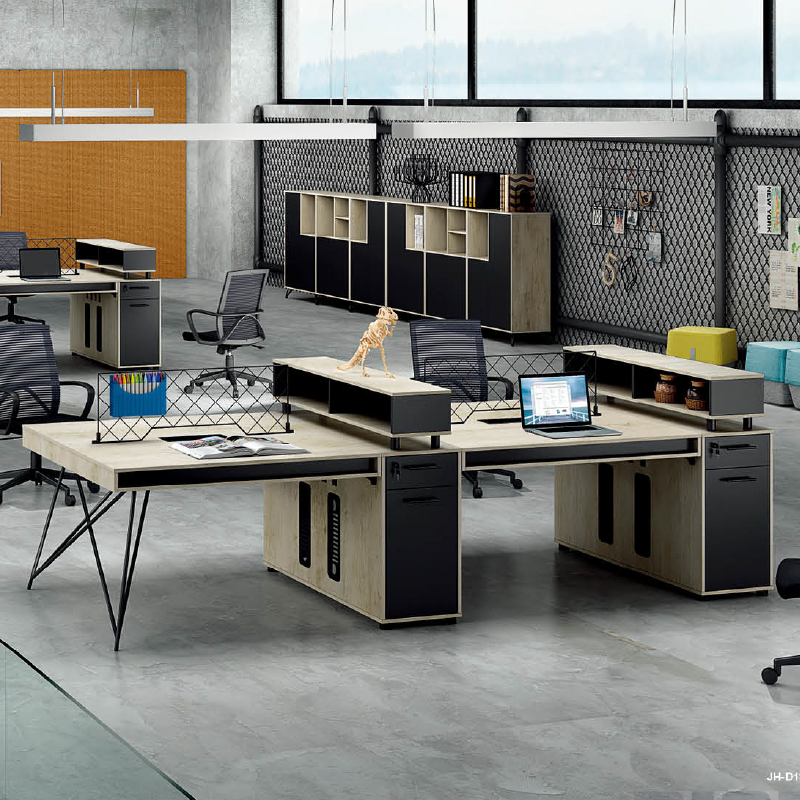 Guangdong staff desk simple modern office desk combination 4-person double-person financial desk industrial style furniture