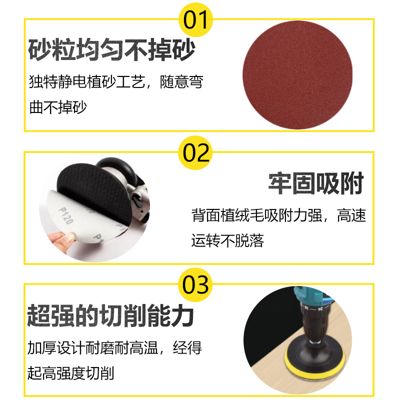 Flocking sandpaper sheet 2 inch 3 inch 4 inch 5 inch 7 inch 9 inch Mill Self-Adhesive Disc Sand Paper Gas Mill Dry Frosted Paper-Taobao