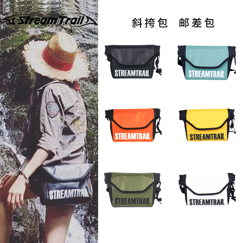 Japan Stream Trail Waterproof Bag Bream Single Shoulder Outdoor Beach Waterproof Bag Postman Diagonal Satchel Fashion Bag
