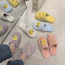 Japanese GP cotton slippers ladies winter home cute indoor warm plush autumn home cartoon fur shoes