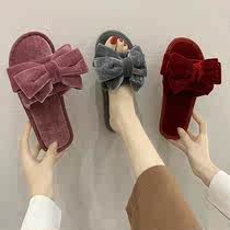 Japanese GP home slippers women Net red cute indoor slippers home non-slip plush warm wool slippers