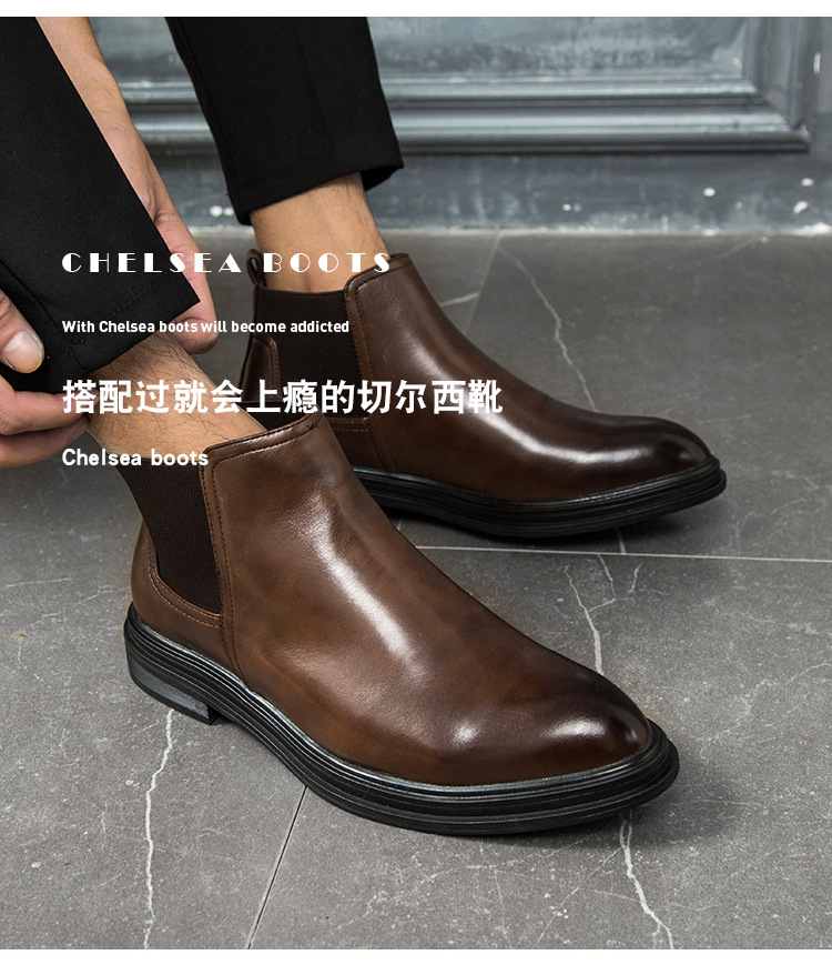 Giày nam thoáng khí mùa xuân 2019 Giày bốt cao cổ dành cho nam giới - Giày ống giày ống nam