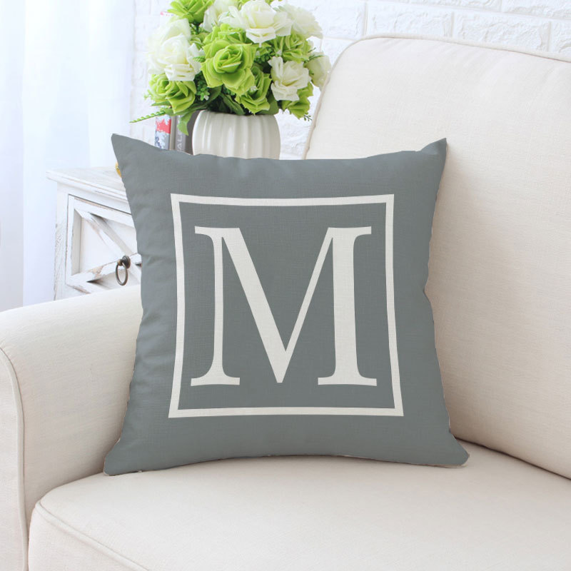 Bảng chữ cái tiếng Anh Bắc Âu đệm sofa đệm văn phòng nam gối đơn giản hiện đại gối ngủ gối - Trở lại đệm / Bolsters gối dựa