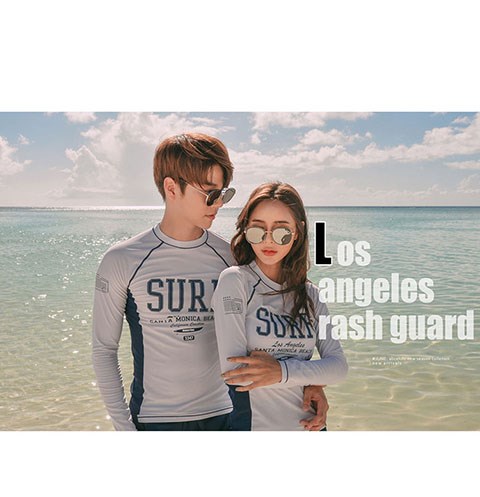 Thời trang hàn quốc chia áo tắm ba mảnh khô nhanh chống nắng sứa nam và nữ áo tắm dài tay phù hợp với bộ đồ bơi 	đồ đôi đi biển dep	