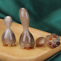 Facial Lotus Buffalo Horn Dial Gluten Bar Female Scraping Plate Facial Beauty Eye Massage Stick Special Neck Full Body Universal