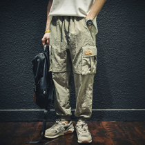 Summer slim fit 90% casual pants male loose Chains with big code workmen Pants Fat trendy Harenpants