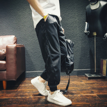 Summer Thin bouquet casual pants Male loose Chains 90% Pants Boys Tide 100 hitch pants Pants Tide