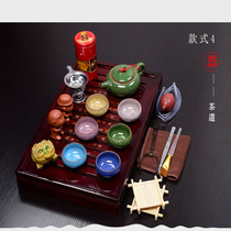 Modern tea tray Tea set Household set Tea cup Chaoshan set Kung fu simple one with tray