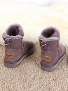 Зимние удерживающие тепло универсальные короткие сапоги, из натуральной кожи, в корейском стиле, по фигуре