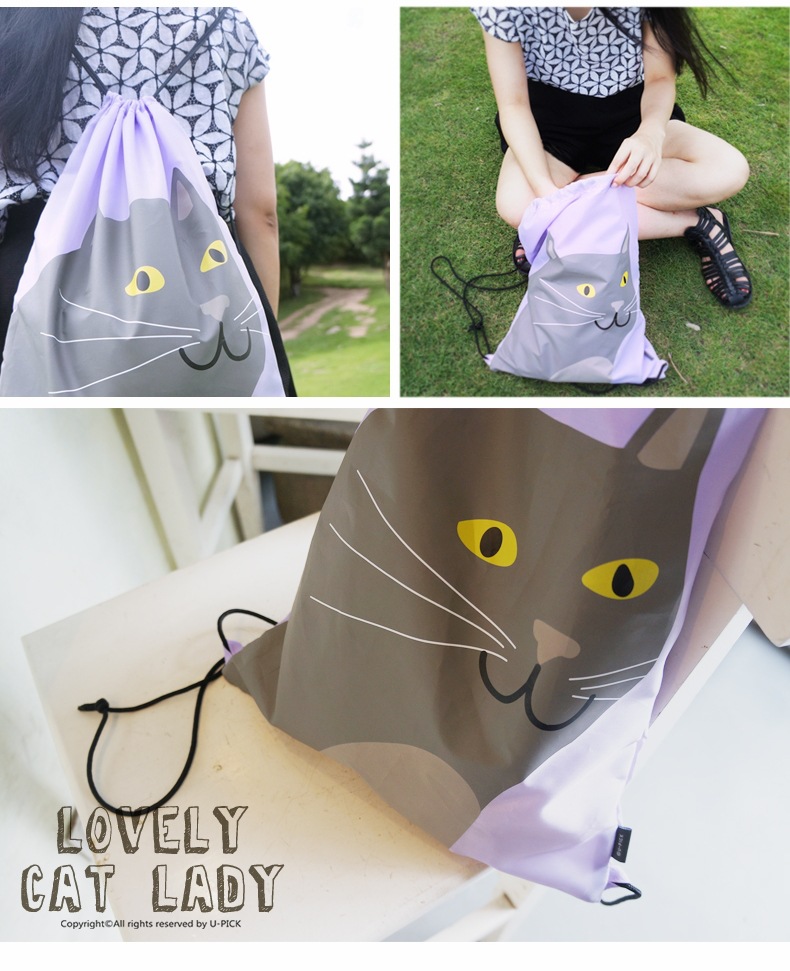 Cuộc sống mới nguyên bản U-pick Cat Comet Bunch Bag Ba lô dây rút di động balo công sở nữ