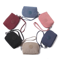 Lightweight coin purse womens nylon oxford cloth waterproof clutch bag simple key bag ID card bag female hand grab bag