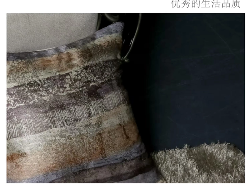 Mô hình kim loại retro mô hình hậu hiện đại giả gỗ mô hình phòng sofa jacquard đệm bọc gối khách sạn gối văn phòng - Trở lại đệm / Bolsters