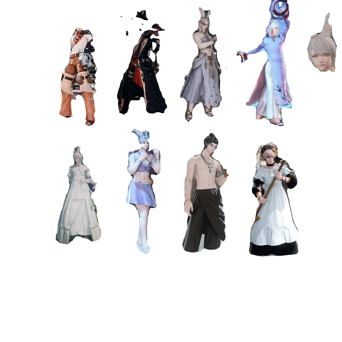 FF14兔男套装三幻化实测｜维埃拉族男必入的萌兔穿搭，萌度爆表还能打本！-在线抽盒-淘宝好物网