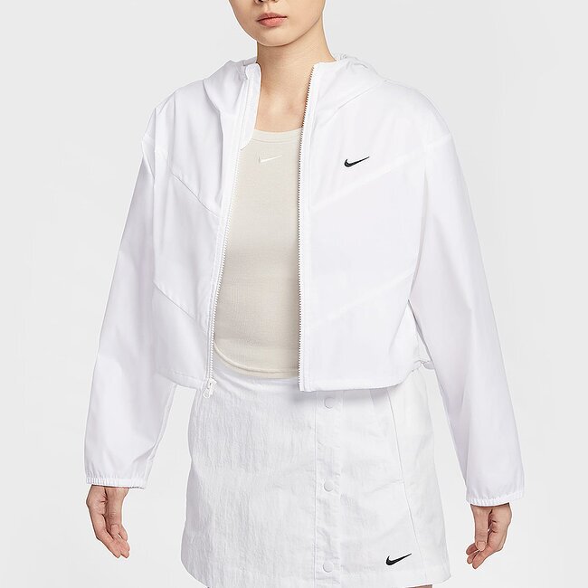 Nike Women's Sports and Casual Fitness Workout Short Woven Hooded Jacket Hj1183-100