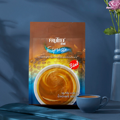 FRUTTEE泰国原装进口特浓三合一速溶咖啡提神学生咖啡粉16g*50条