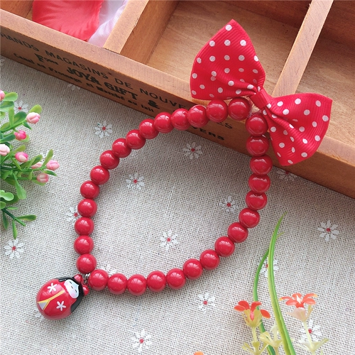 Аксессуар, ожерелье, милый колокольчик с бантиком, домашний питомец